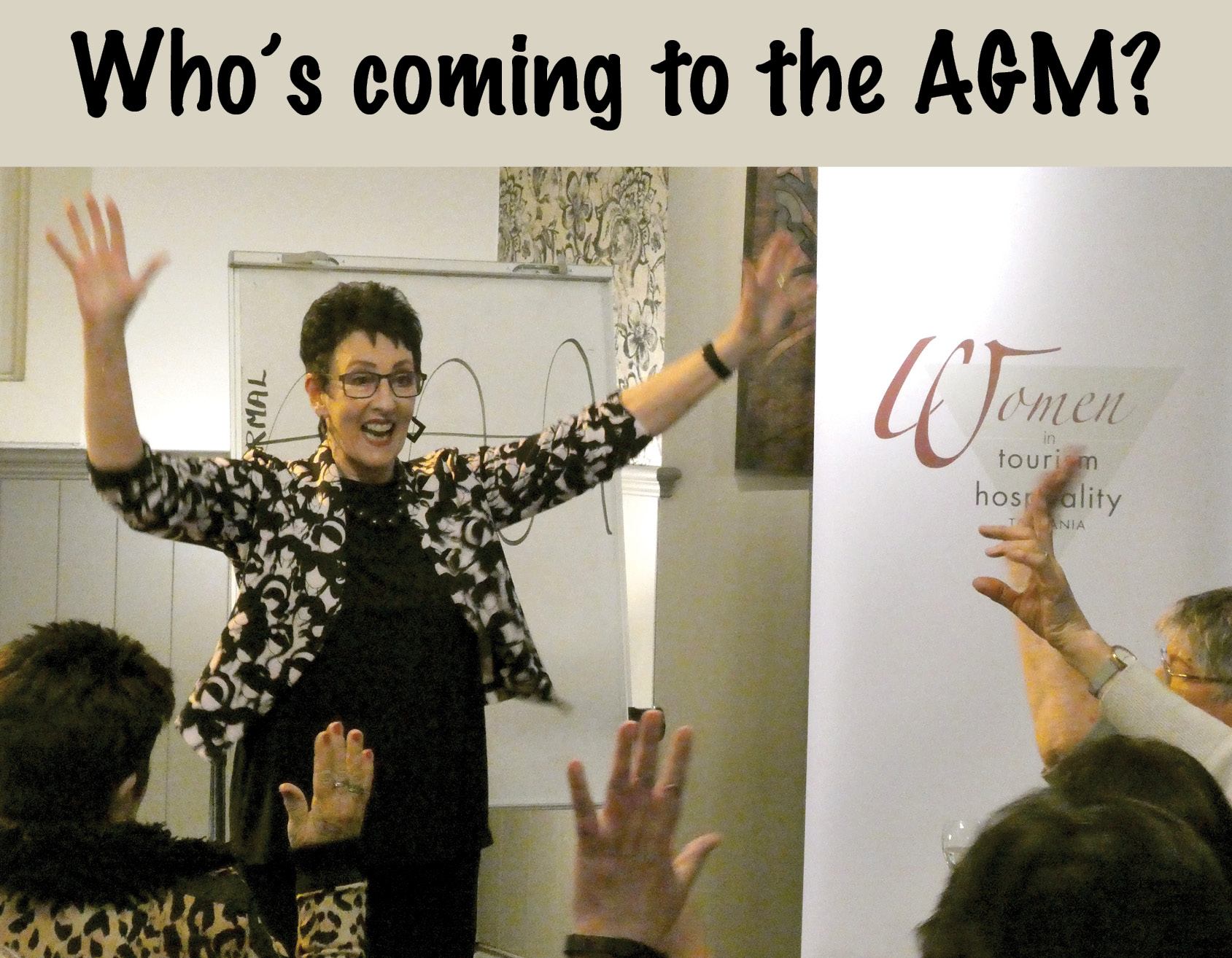 Invitation to AGM photo of Robyn Moore